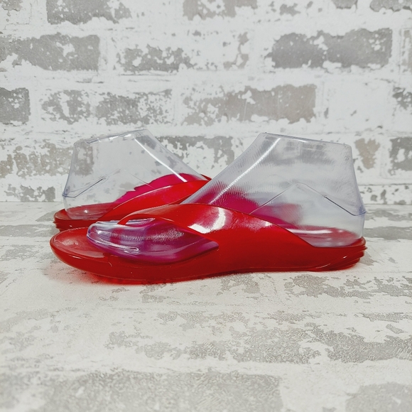 New Melissa Womens Real Jelly Red Flip Flops X409 - Picture 5 of 12